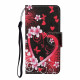 Housse Samsung Galaxy A12 Fleurs et Coeurs avec Lanière Housse Samsung Galaxy A12 Fleurs et Coeurs avec Lanière