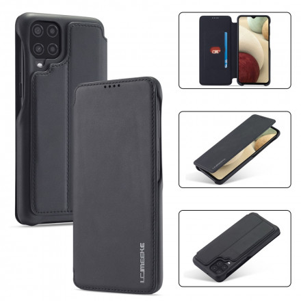 Flip Cover Samsung Galaxy A12 LC.IMEEKE Effet Cuir