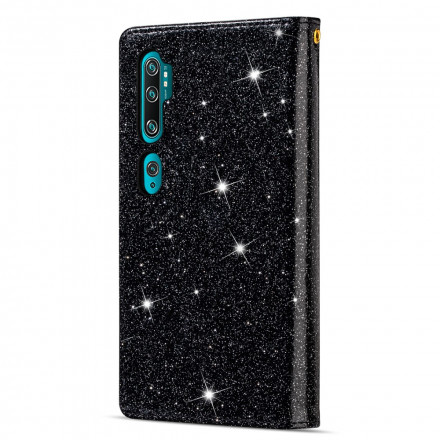 Housse Xiaomi Mi Note 10 / Note 10 Pro Paillettes Portefeuille Zip