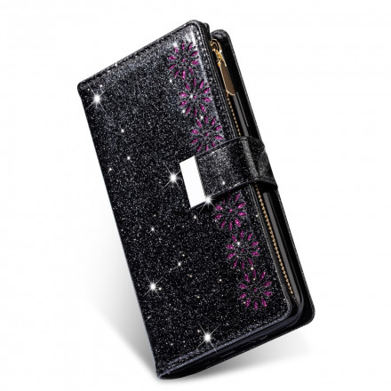 Housse Xiaomi Mi Note 10 / Note 10 Pro Paillettes Portefeuille Zip