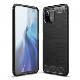 Coque Xiaomi M1 11 Lite / Mi 11 Lite 5G Fibre Carbone Brossée