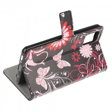 Housse Poco M3 Papillons et Fleurs Housse Poco M3 Papillons et Fleurs