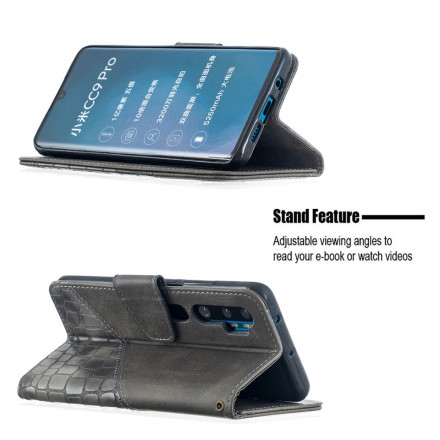 Housse Xiaomi Mi Note 10 / Note 10 Pro Effet Peau de Crocodile Classique Housse Xiaomi Mi Note 10 / Note 10 Pro Effet Peau de Crocodile Classique