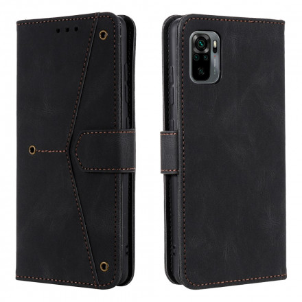 Housse Xiaomi Redmi Note 10 / Note 10s Simili Cuir Bicolore Rivets