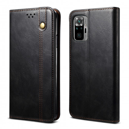 Flip Cover Xiaomi Redmi Note 10 / Note 10s Simili Cuir Ciré