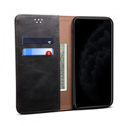 Flip Cover Xiaomi Redmi Note 10 / Note 10s Simili Cuir Ciré Flip Cover Xiaomi Redmi Note 10 / Note 10s Simili Cuir Ciré