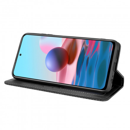 Flip Cover Xiaomi Redmi Note 10 / Note 10s Effet Cuir Vintage Stylisé Flip Cover Xiaomi Redmi Note 10 / Note 10s Effet Cuir Vintage Stylisé