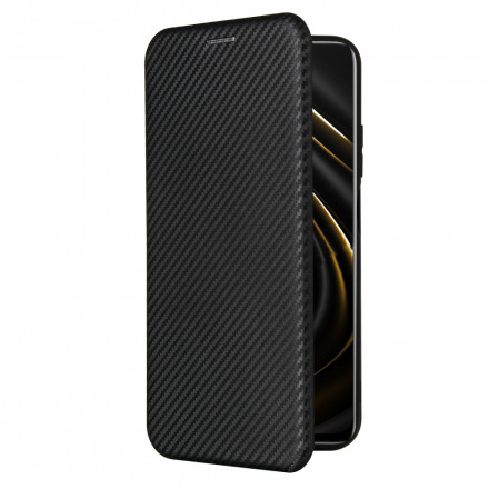 Flip Cover Poco M3 Fibre Carbone avec Anneau Support Flip Cover Poco M3 Fibre Carbone avec Anneau Support