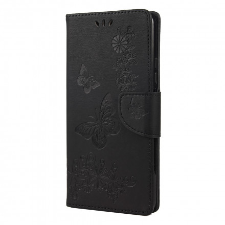 Housse Xiaomi Redmi Note 10 / Note 10s Que des Papillons avec Lanière Housse Xiaomi Redmi Note 10 / Note 10s Que des Papillons avec Lanière