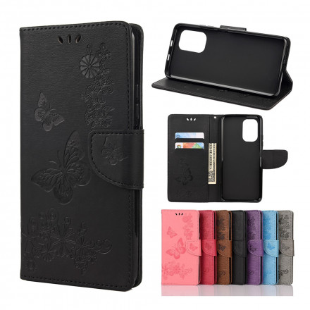 Housse Xiaomi Redmi Note 10 / Note 10s Que des Papillons avec Lanière Housse Xiaomi Redmi Note 10 / Note 10s Que des Papillons avec Lanière