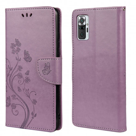 Housse Xiaomi Redmi Note 10 / Note 10s Papillons et Fleurs d'Asie Housse Xiaomi Redmi Note 10 / Note 10s Papillons et Fleurs d'Asie