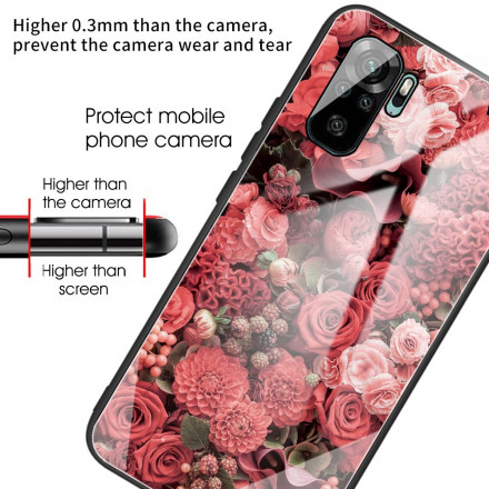 Coque Xiaomi Redmi Note 10 / Note 10s Verre trempé Fleurs Roses