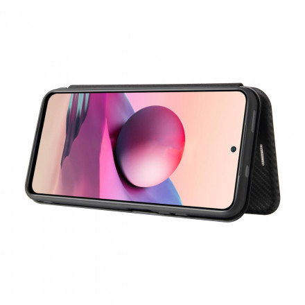 Flip Cover Xiaomi Redmi Note 10 / Note 10s Fibre Carbone avec Anneau Support Flip Cover Xiaomi Redmi Note 10 / Note 10s Fibre Carbone avec Anneau Support