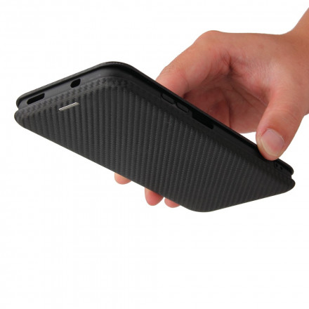 Flip Cover Xiaomi Redmi Note 10 / Note 10s Fibre Carbone avec Anneau Support Flip Cover Xiaomi Redmi Note 10 / Note 10s Fibre Carbone avec Anneau Support