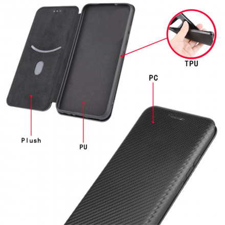 Flip Cover Xiaomi Redmi Note 10 / Note 10s Fibre Carbone avec Anneau Support Flip Cover Xiaomi Redmi Note 10 / Note 10s Fibre Carbone avec Anneau Support