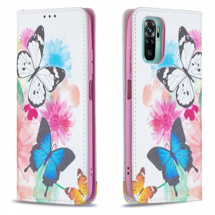 Flip Cover Xiaomi Redmi Note 10 / Note 10s Papillons Colorés Flip Cover Xiaomi Redmi Note 10 / Note 10s Papillons Colorés