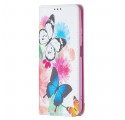 Flip Cover Xiaomi Redmi Note 10 / Note 10s Papillons Colorés