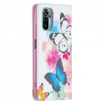 Flip Cover Xiaomi Redmi Note 10 / Note 10s Papillons Colorés Flip Cover Xiaomi Redmi Note 10 / Note 10s Papillons Colorés