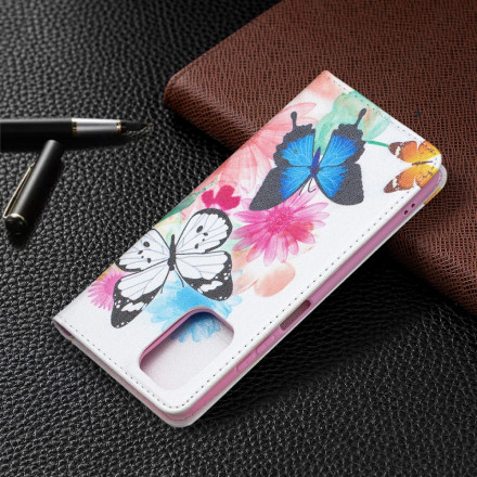 Flip Cover Xiaomi Redmi Note 10 / Note 10s Papillons Colorés