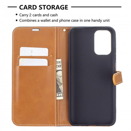 Housse Xiaomi Redmi Note 10 / Note 10s Tissu et Effet Cuir à Lanière Housse Xiaomi Redmi Note 10 / Note 10s Tissu et Effet Cuir à Lanière
