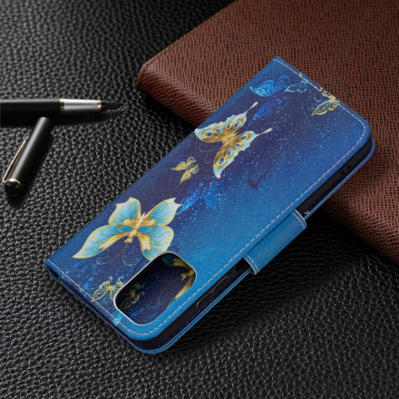 Housse Xiaomi Redmi Note 10 / Note 10s Papillons Dorés