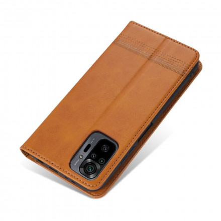 Flip Cover Xiaomi Redmi Note 10 Pro Style Cuir AZNS