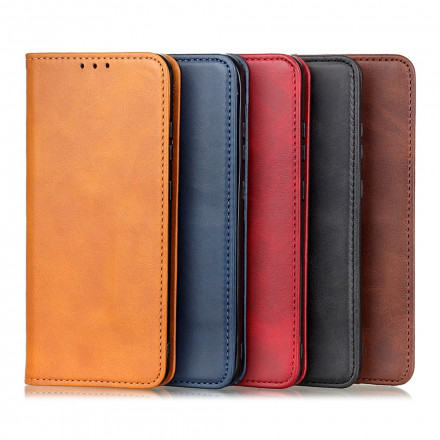 Flip Cover Sony Xperia 10 III Cuir Fendu Élégance Flip Cover Sony Xperia 10 III Cuir Fendu Élégance