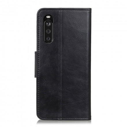 Housse Sony Xperia 10 III Effet Cuir Fermoir Réversible Housse Sony Xperia 10 III Effet Cuir Fermoir Réversible