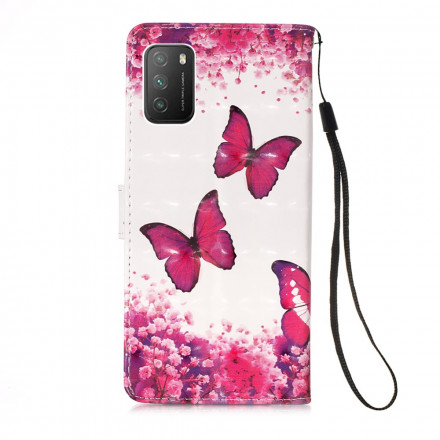 Housse Xiaomi Poco X3 Papillons Rouges