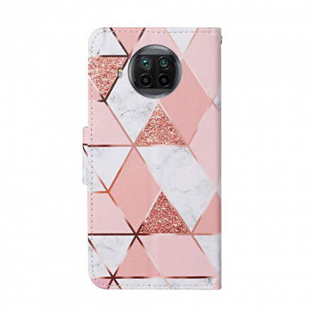 Housse Xiaomi Mi 10T Lite 5G / Redmi Note 9 Pro 5G Marbre et Paillettes avec Lanière Housse Xiaomi Mi 10T Lite 5G / Redmi Note 9 Pro 5G Marbre et Paillettes avec Lanière