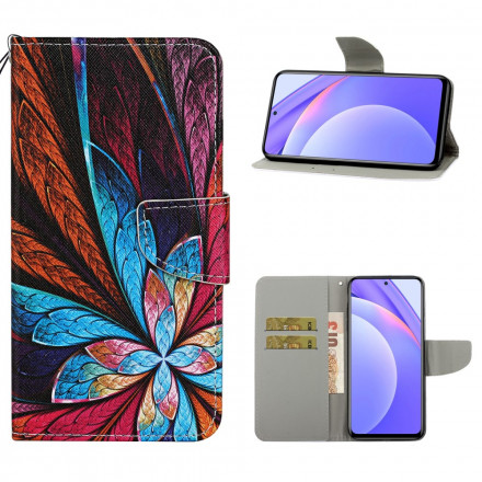 Housse Xiaomi Mi 10T Lite 5G / Redmi Note 9 Pro 5G Feuilles Colorées avec Lanière Housse Xiaomi Mi 10T Lite 5G / Redmi Note 9 Pro 5G Feuilles Colorées avec Lanière