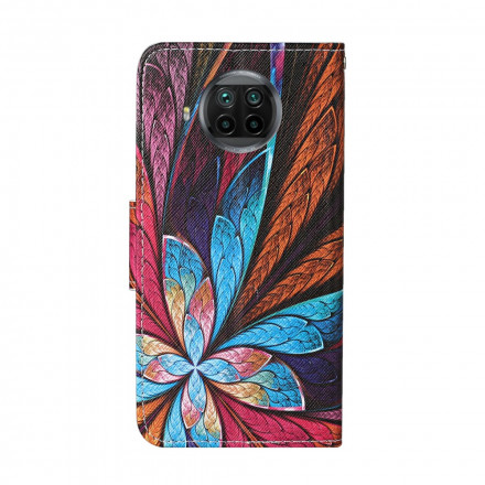 Housse Xiaomi Mi 10T Lite 5G / Redmi Note 9 Pro 5G Feuilles Colorées avec Lanière Housse Xiaomi Mi 10T Lite 5G / Redmi Note 9 Pro 5G Feuilles Colorées avec Lanière