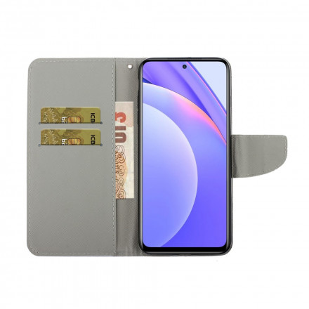 Housse Xiaomi Mi 10T Lite 5G / Redmi Note 9 Pro 5G Feuilles Colorées avec Lanière Housse Xiaomi Mi 10T Lite 5G / Redmi Note 9 Pro 5G Feuilles Colorées avec Lanière