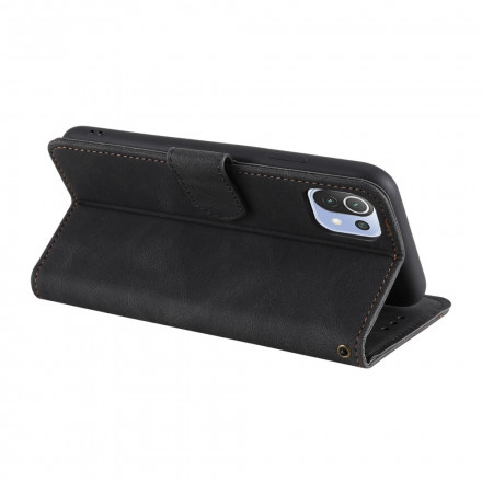 Housse Xiaomi Mi 11 Lite / Lite 5G Simili Cuir Bicolore Rivets Housse Xiaomi Mi 11 Lite / Lite 5G Simili Cuir Bicolore Rivets