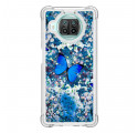 Coque Xiaomi Mi 10T Lite 5G  / Redmi Note 9 Pro 5G Papillons Bleus Paillettes