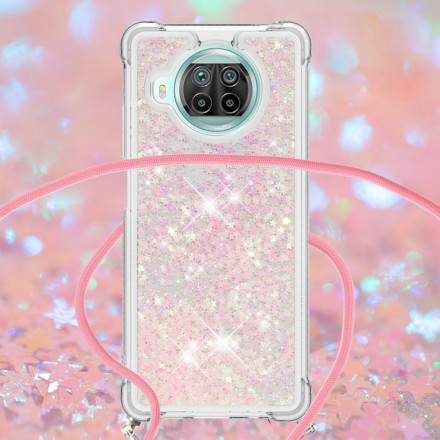 Coque Xiaomi Mi 10T Lite 5G  / Redmi Note 9 Pro 5G Paillettes avec Cordon