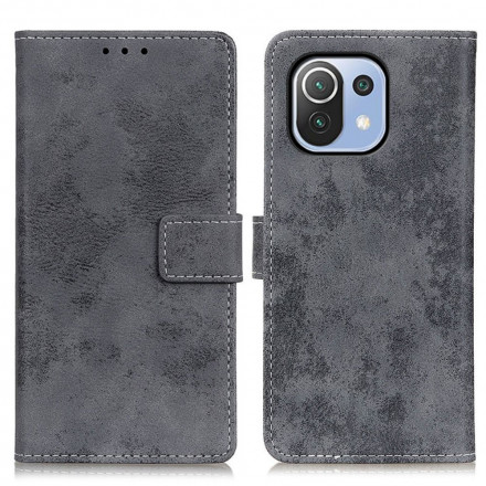 Housse Xiaomi Mi 11 Lite / Lite 5G Effet Cuir Vintage Housse Xiaomi Mi 11 Lite / Lite 5G Effet Cuir Vintage
