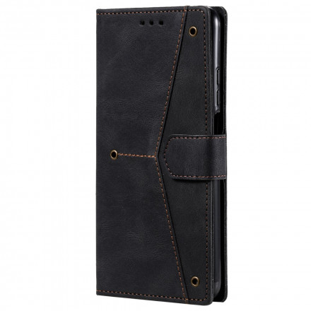 Housse Xiaomi Mi 10T Lite 5G / Redmi Note 9 Pro 5G Simili Cuir Bicolore Rivets Housse Xiaomi Mi 10T Lite 5G / Redmi Note 9 Pro 5G Simili Cuir Bicolore Rivets