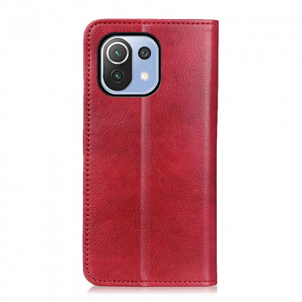 Flip Cover Xiaomi Mi 11 Lite / Lite 5G Cuir Litchi Fendu Élégance Flip Cover Xiaomi Mi 11 Lite / Lite 5G Cuir Litchi Fendu Élégance