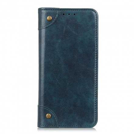 Flip Cover Xiaomi Mi 11 Lite / Lite 5G Cuir Fendu Vintage Rivets Flip Cover Xiaomi Mi 11 Lite / Lite 5G Cuir Fendu Vintage Rivets