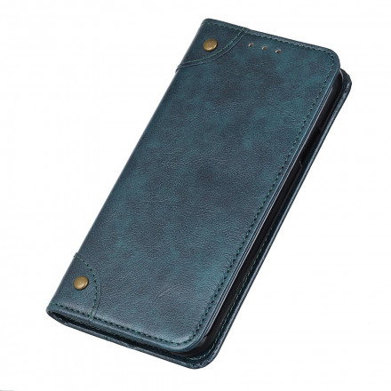 Flip Cover Xiaomi Mi 11 Lite / Lite 5G Cuir Fendu Vintage Rivets Flip Cover Xiaomi Mi 11 Lite / Lite 5G Cuir Fendu Vintage Rivets