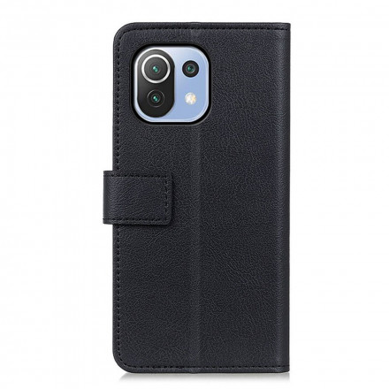 Housse Xiaomi Mi 11 Lite / Lite 5G Effet Cuir Brillant Simple Housse Xiaomi Mi 11 Lite / Lite 5G Effet Cuir Brillant Simple