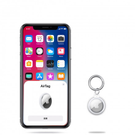 Étui/porte-clés en Siliconen pour Apple AirTag – Transparent