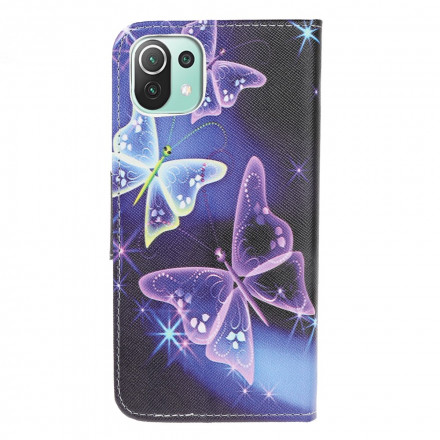 Housse Xiaomi Mi 11 Lite / Lite 5G Papillons Néons Housse Xiaomi Mi 11 Lite / Lite 5G Papillons Néons
