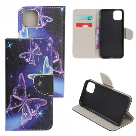 Housse Xiaomi Mi 11 Lite / Lite 5G Papillons Néons Housse Xiaomi Mi 11 Lite / Lite 5G Papillons Néons