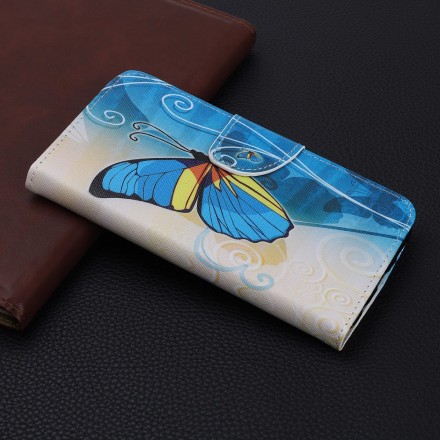 Housse Xiaomi Mi 11 Lite / Lite 5G Papillon Bleu et Jaune
