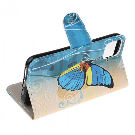 Housse Xiaomi Mi 11 Lite / Lite 5G Papillon Bleu et Jaune Housse Xiaomi Mi 11 Lite / Lite 5G Papillon Bleu et Jaune