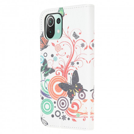 Housse Xiaomi Mi 11 Lite / Lite 5G Papillons et Fleurs