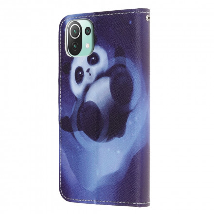 Housse Xiaomi Mi 11 Lite / Lite 5G Panda Space à Lanière