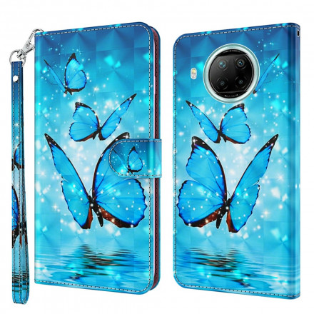 Housse Xiaomi Mi 10T Lite 5G / Redmi Note 9 Pro 5G Light Spot Papillons Bleus Volants Housse Xiaomi Mi 10T Lite 5G / Redmi Note 9 Pro 5G Light Spot Papillons Bleus Volants